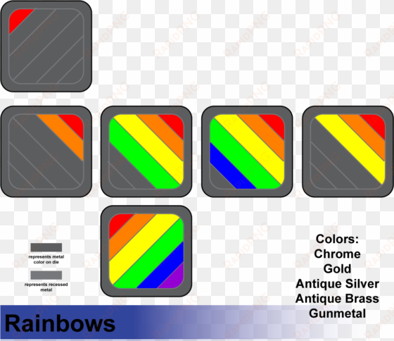 metal rainbow d6 - rainbow shops