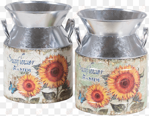 metal vintage sunflower milk jug - jug