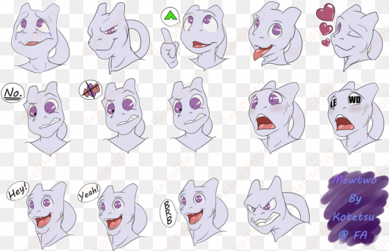 mewtwo stickers v2 - mewtwo telegram stickers