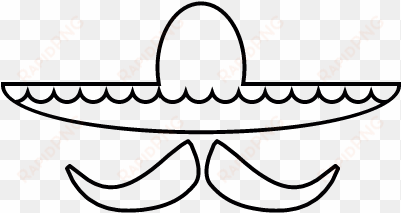 mexican hat and mustache, ios 7 interface symbol vector - white mexican hat png