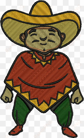 mexican with sombrero png - illustration