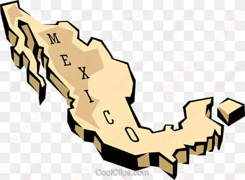 mexico map royalty free vector clip art illustration - mexico clip art