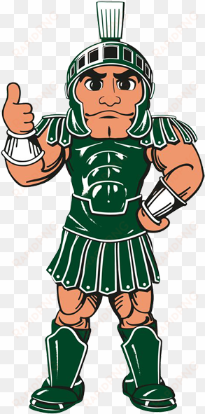 michigan state spartans render logo - msu sparty cartoon