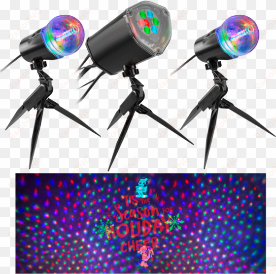 mickey and friends lightsyncâ„¢ led projectionâ„¢ spotlights - gemmy industries