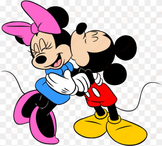 mickey and minnie mouse clipart - happy kiss day cartoon