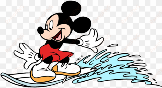 mickey mouse clip art - mickey mouse surfing