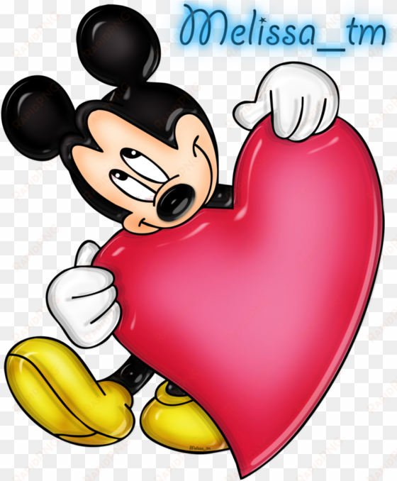 mickey mouse clipart heart - mickey mouse with heart