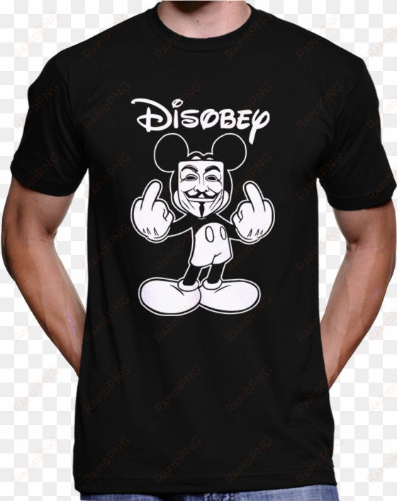 mickey mouse disobey guy fawkes mask anonymous t-shirt - free tommy robinson t shirt