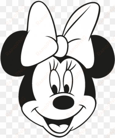 mickey mouse face black and white collection - minnie blanco y negro