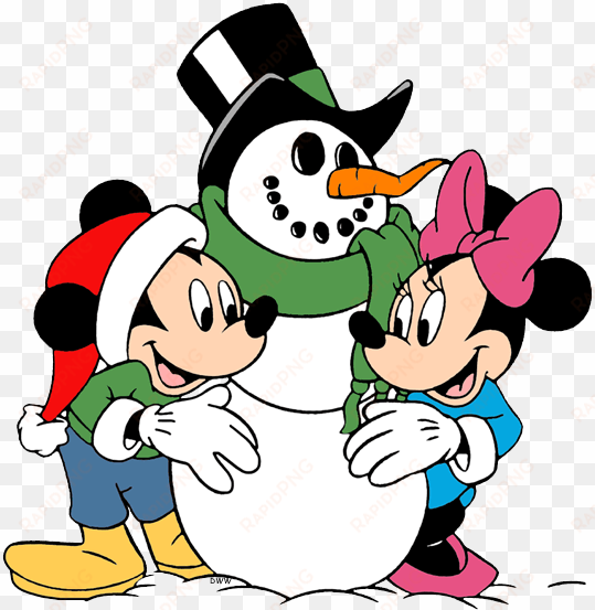 Mickey Mouse Snowman Christmas Disney - Mickey Mouse Season Clipart transparent png image