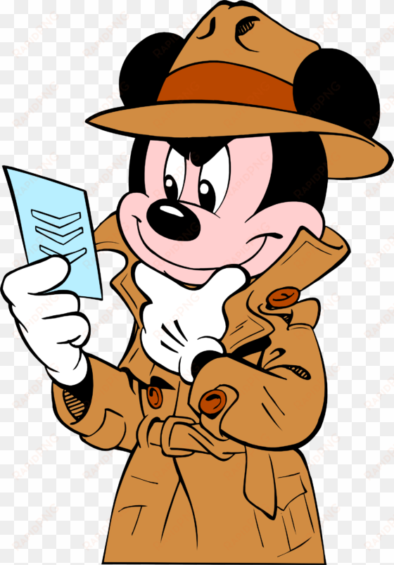 mickey mouse the purloined letter sherlock holmes clip - detective clipart