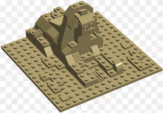 micro sphinx - great pyramid of giza