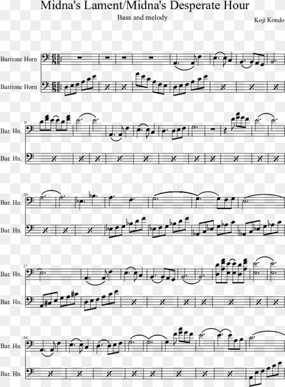 midna's lament/midna's desperate hour sheet music composed - man of the world naruto violin sheet music