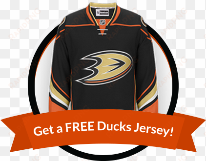 Mighty Ducks Ccm Jersey Mercury Insurance Get A Free - Anaheim Ducks Blue Jersey transparent png image
