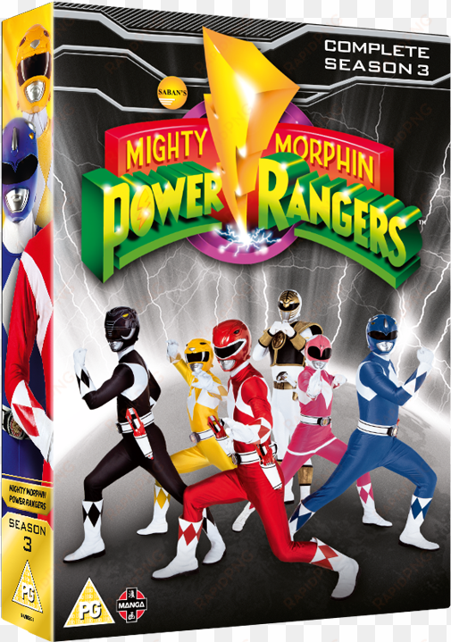 mighty morphin power rangers complete season - mighty morphin power rangers season 3 dvd cover