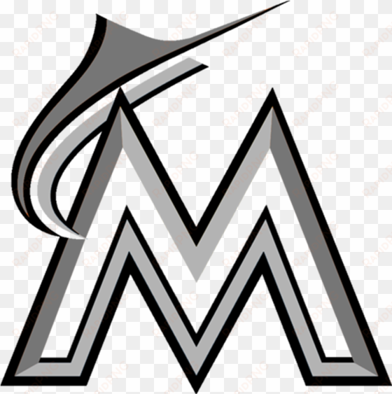 mike pasek graphic download - miami marlins white logo