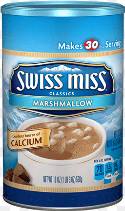 milk chocolate with marshmallow canister - swiss miss hot chocolate mix