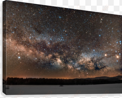 milky way rises over the horizon canvas print - milky way