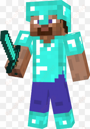 minecraft diamond steve png - minecraft diamond steve paper craft