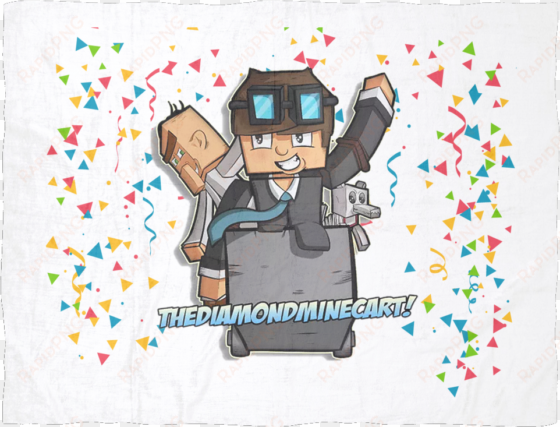 minecraft fleece blanket the diamond minecraft - thediamondminecart t shirts