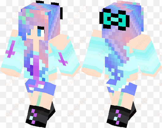 minecraft pastel goth girl skin