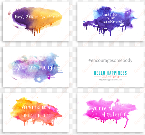 mini encouragement cards - graphic design