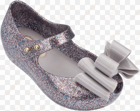 mini melissa silver glitter ultra girl flat - mini melissa ultragirl sweet iii (silver/silver)