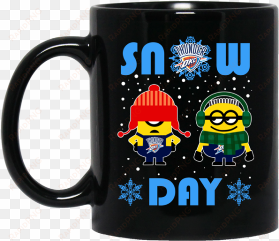 minion oklahoma city thunder mug snow day snowflake - south florida bulls minion ugly christmas sweaters