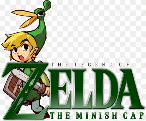 minish cap logo - nintendo game boy advance the legend of zelda - the