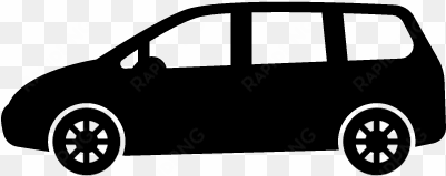 minivan car vector - car side view icon