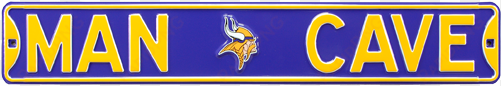 minnesota vikings “man cave” authentic street sign - pittsburgh steelers man cave sign