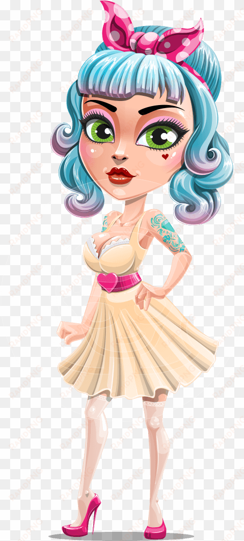 minty curl the sexy pinup girl - sexy girl cartoon characters png