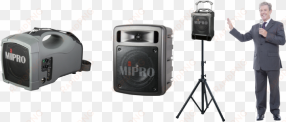 mipro portables with wireless microphones - mipro ma-707 pa 70 watt mains/battery pa system with