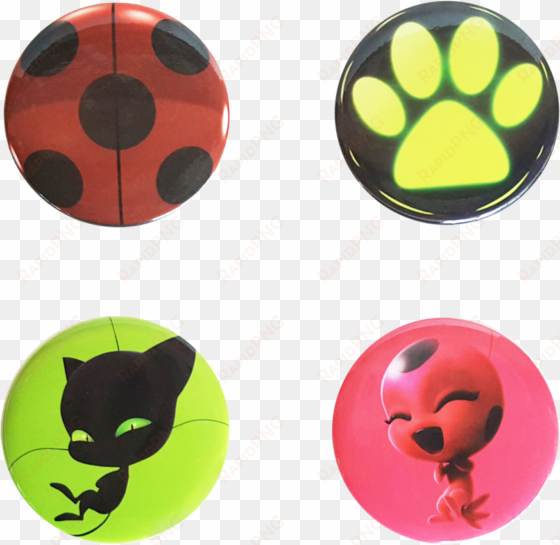 miraculous ladybug buttons - miraculous: tales of ladybug & cat noir