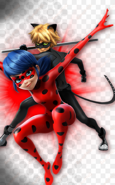 miraculous ladybug images ladybug and chat noir hd - ladybug y cat noir png