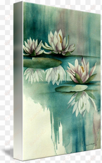 "mirrored lilies" by jayne morgan, dunnellon // original - gallery-wrapped canvas art print 11 x 16 entitled mirrored