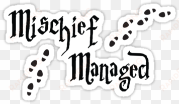 mischief manager banner with footsteps - mischief managed harry potter font