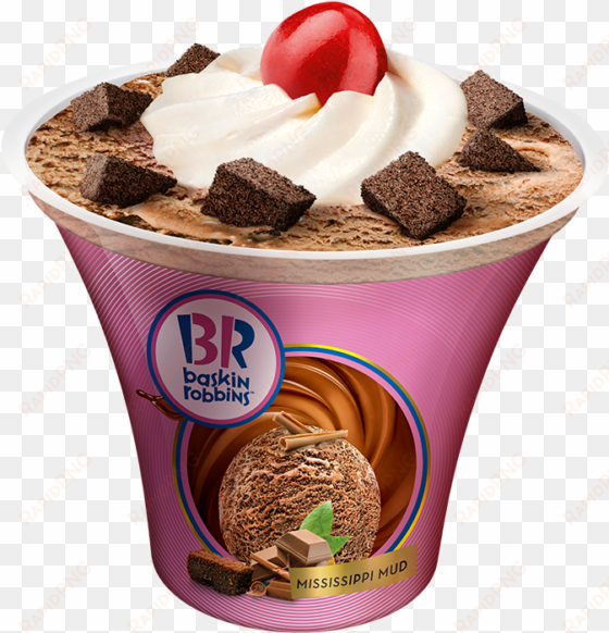 mississippi mud sundae - fruit overload baskin robbins