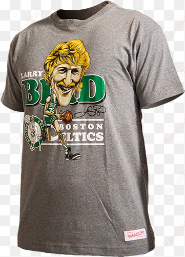 mitchell & ness caricature boston celtics larry bird - larry bird tee