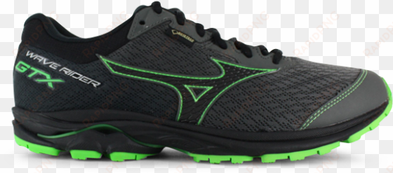 mizuno wave rider 22 gtx mens gunmetal green slime