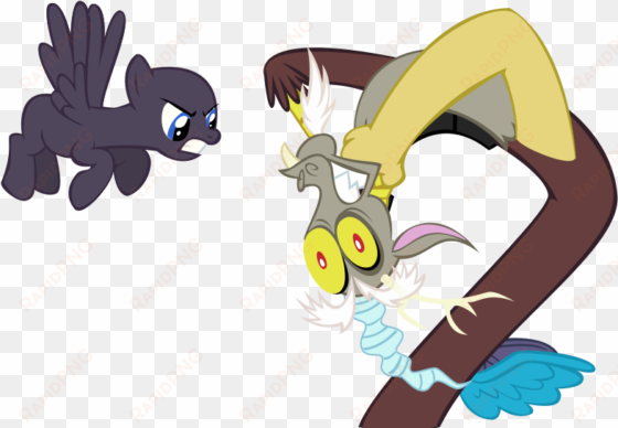 Mlp Base Pony Giving Discord The Eye By Mlp Scribbles-d5ta0zj - Discord My Little Pony Base transparent png image