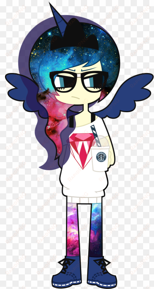 Mlp Fim Hipster Princess Luna By Nekozneko-d5ie00v - Mlp Hipster transparent png image