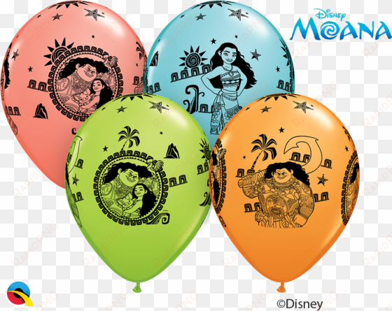 Moana & Maui - 5th Birthday Moana Balloons transparent png image