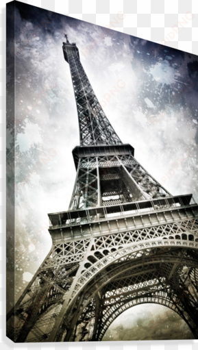 modern-art paris eiffel tower splashes canvas print - modern art, paris eiffel tower splashes by melanie