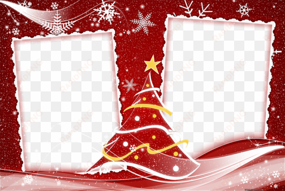 Moldura Árvore De Natal Duas Fotos » Imagem Legal - Transparent Png Christmas Template transparent png image