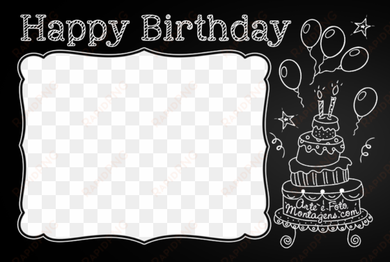 moldura chalkboard png - moldura de aniversario masculino