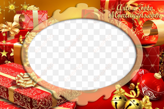 Molduras - Red And Gold Christmas Presents. Throw Blanket transparent png image