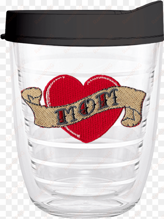 mom tattoo heart 12oz tumbler - tumbler