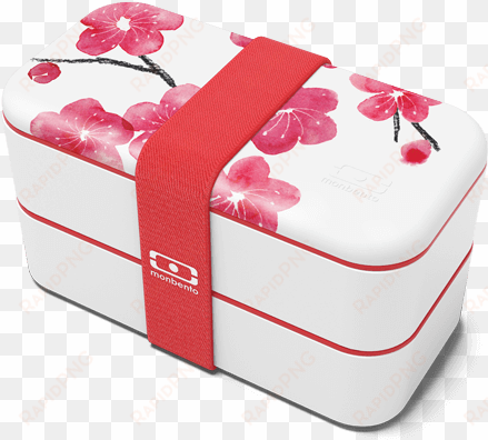 mon commerce - mb steel - pack blossom - monbento mb original the bento box in grey & white