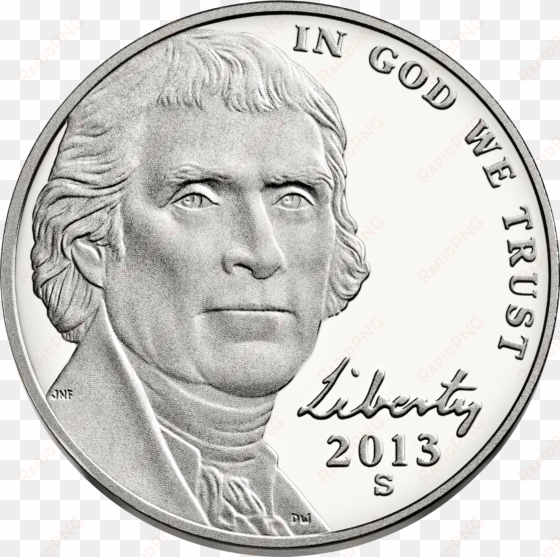 moneda de 5 centavos de estados unidos - thomas jefferson nickel